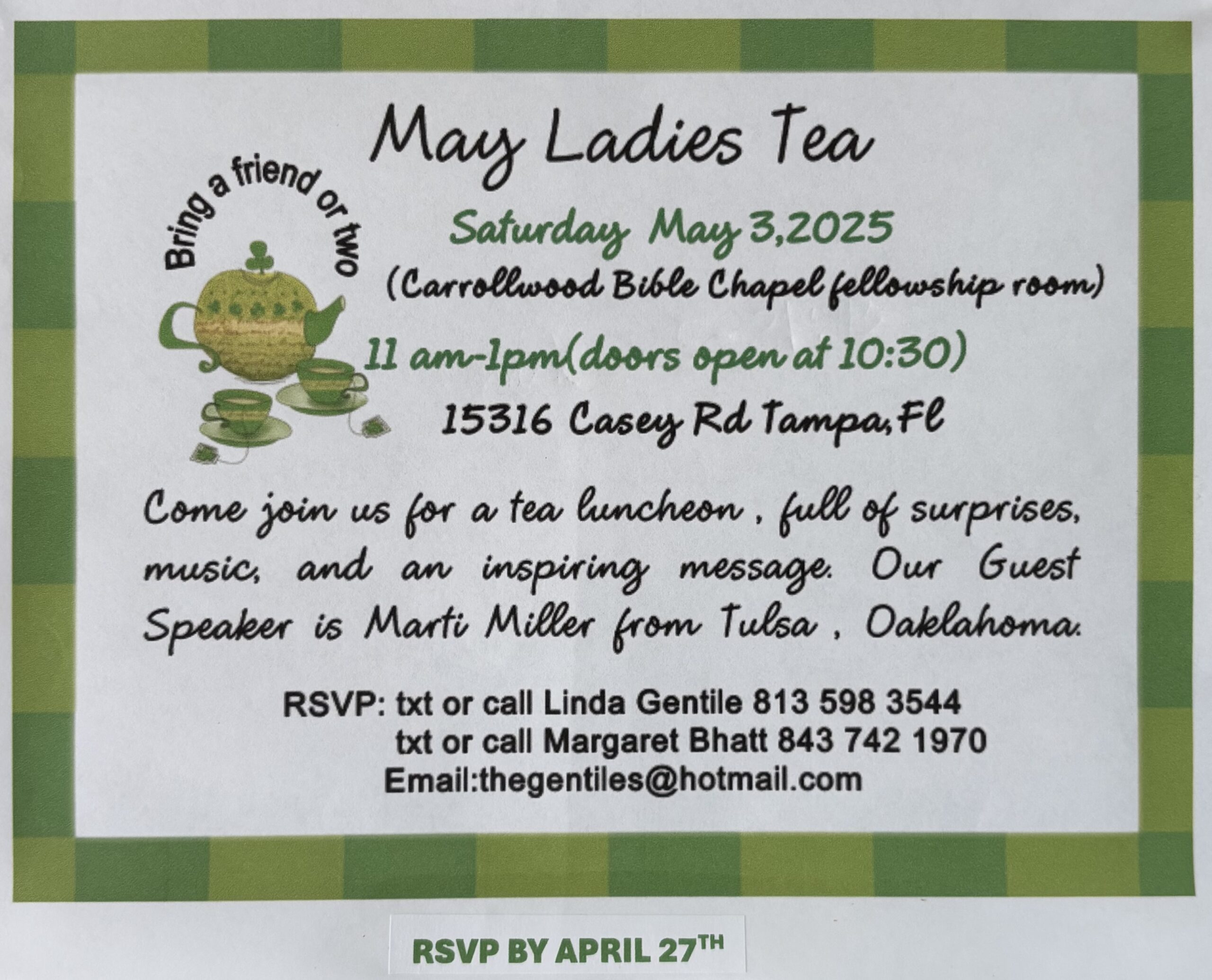 Ladies Tea (May)